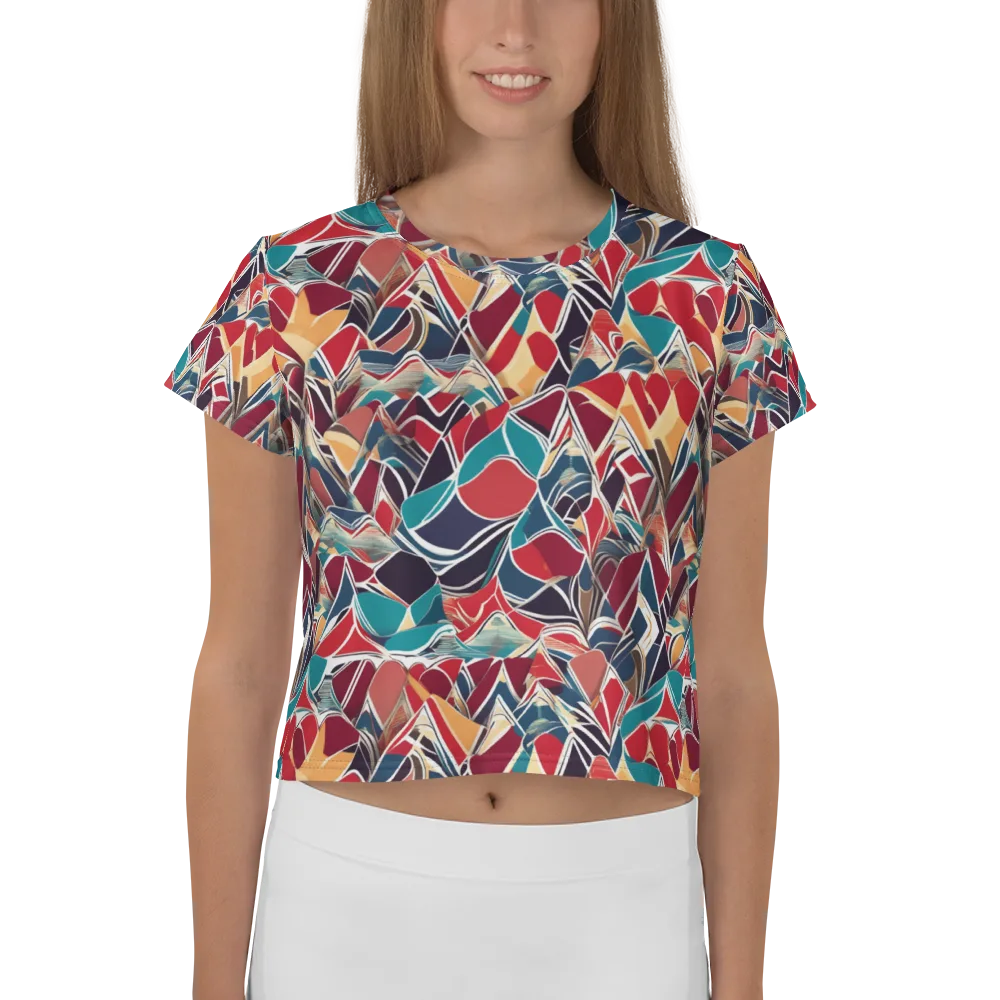 Chromatic Shardwork on Crop Tee — Front