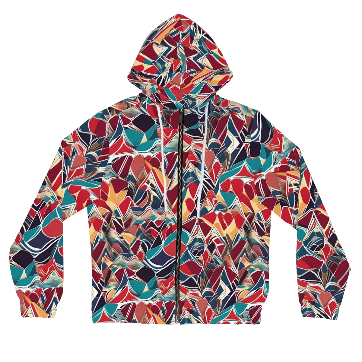 Chromatic Shardwork on Women's Full-Zip Hoodie — Front