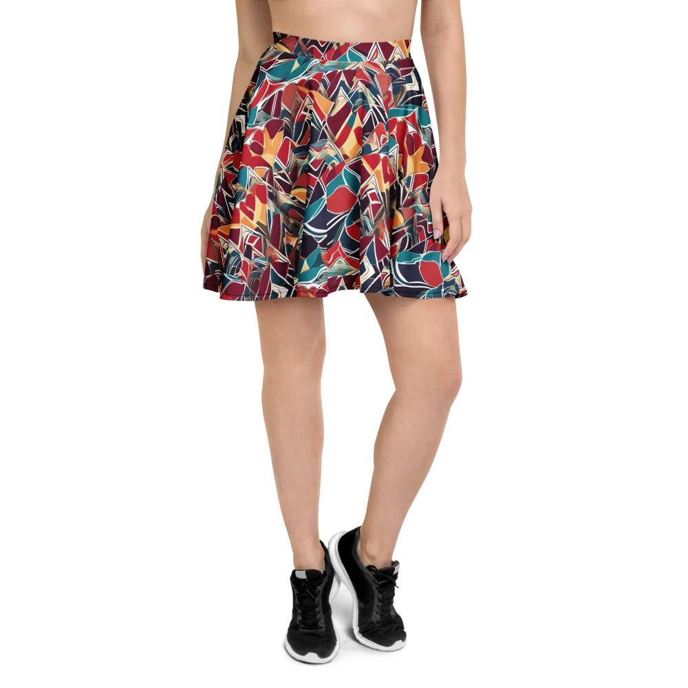 Chromatic Shardwork on Skater Skirt — Front