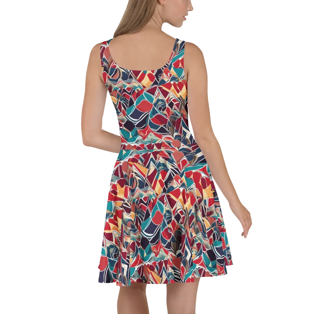 Chromatic Shardwork on Skater Dress — Back