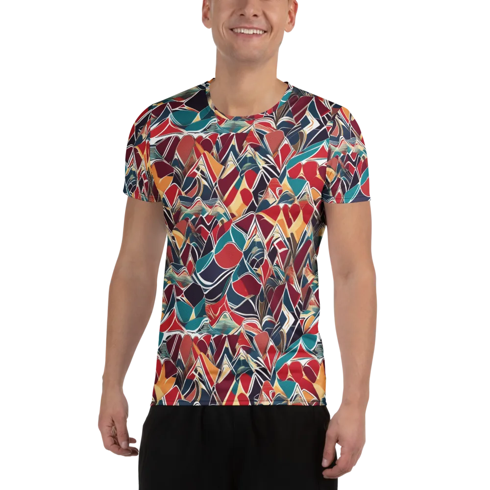 Chromatic Shardwork on Men's Athletic T-Shirt — Front