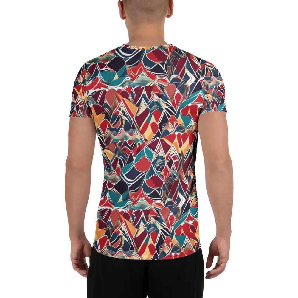 Chromatic Shardwork on Men's Athletic T-Shirt — Back