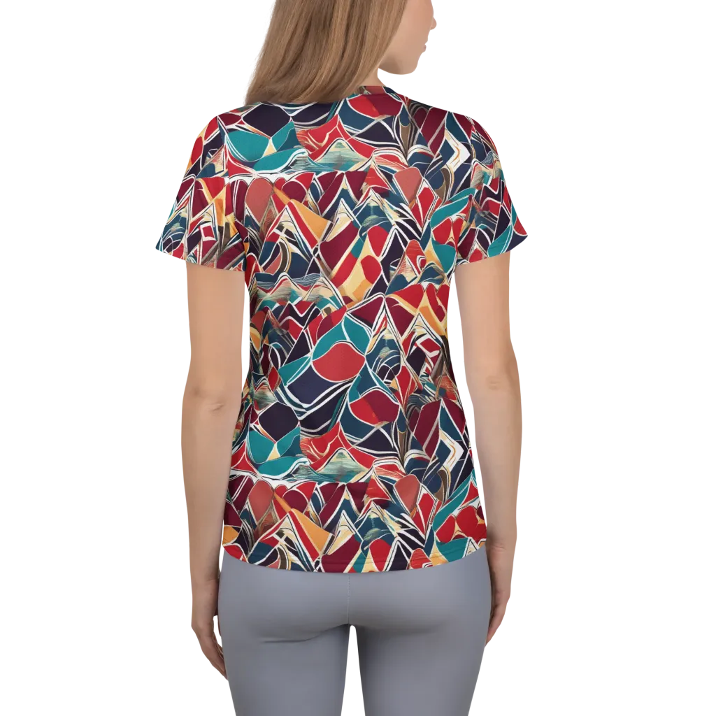 Chromatic Shardwork on Women's Athletic T-Shirt — Back