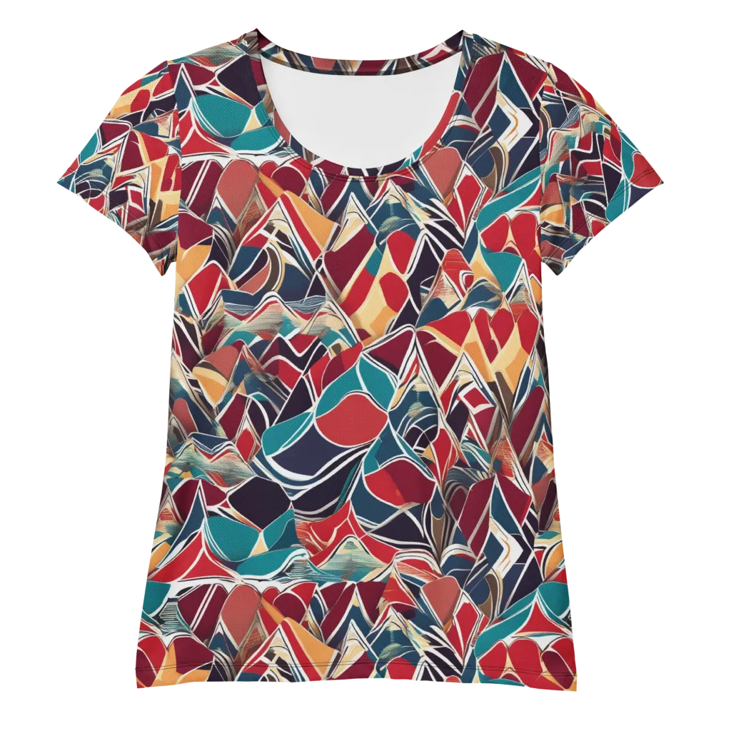 Chromatic Shardwork on Women's Athletic T-Shirt — Front