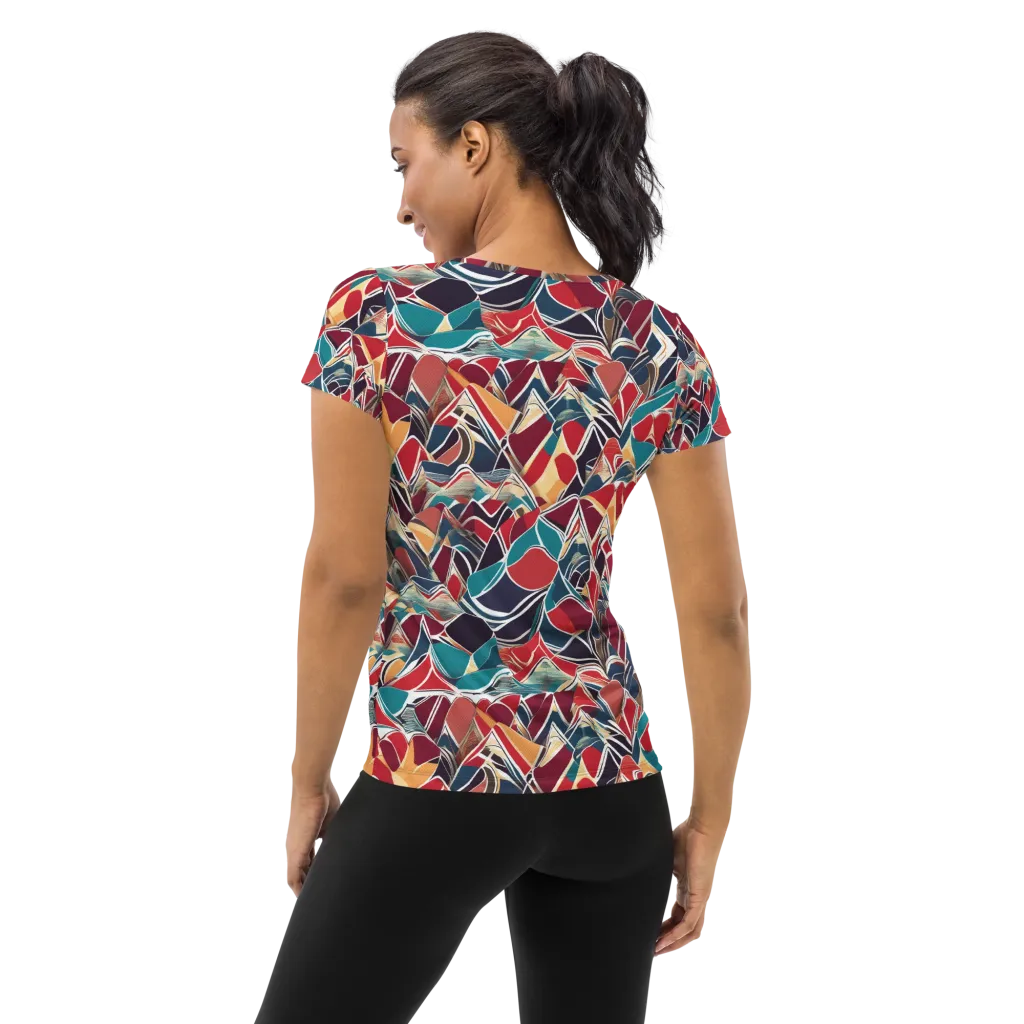 Chromatic Shardwork on Women's Athletic T-Shirt — Back
