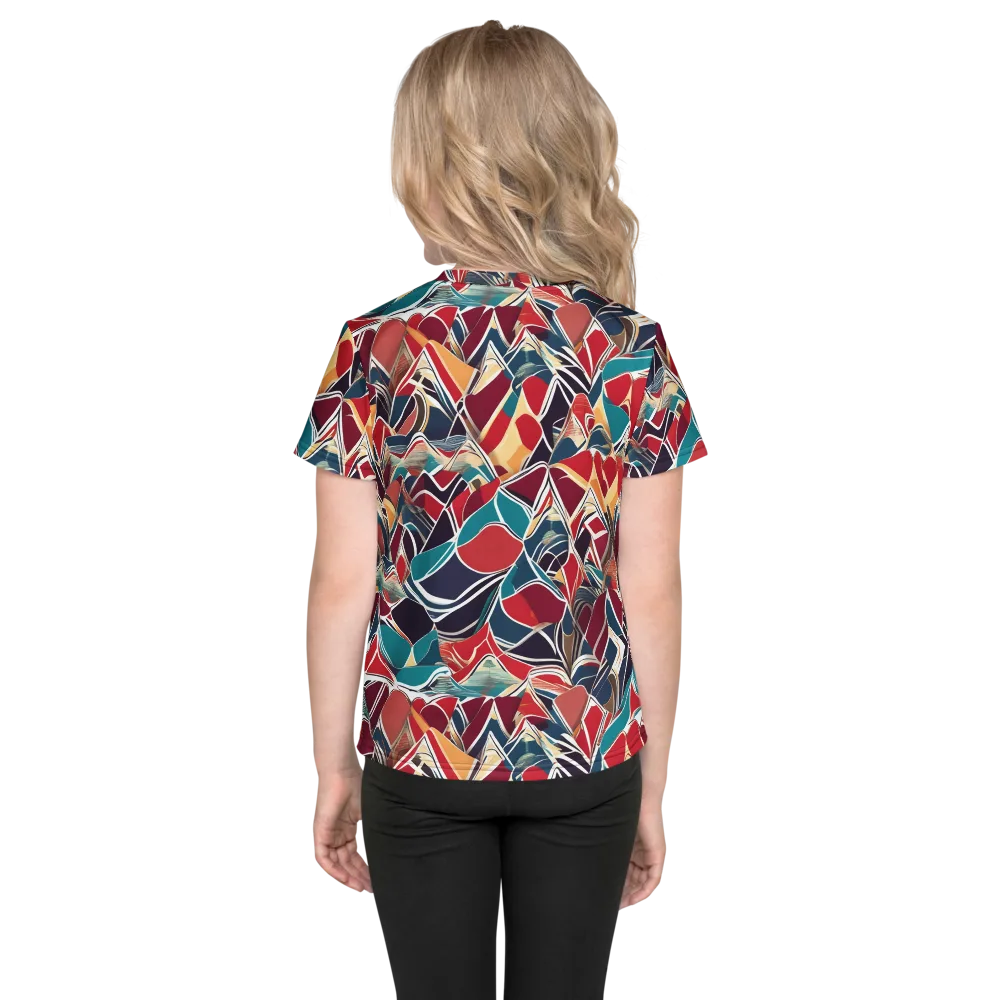 Chromatic Shardwork on Kids Crew Neck T-Shirt — Back