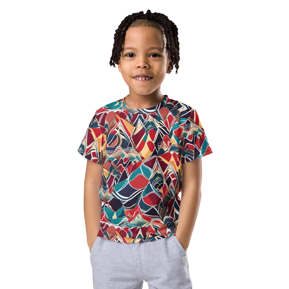 Chromatic Shardwork on Kids Crew Neck T-Shirt — Front