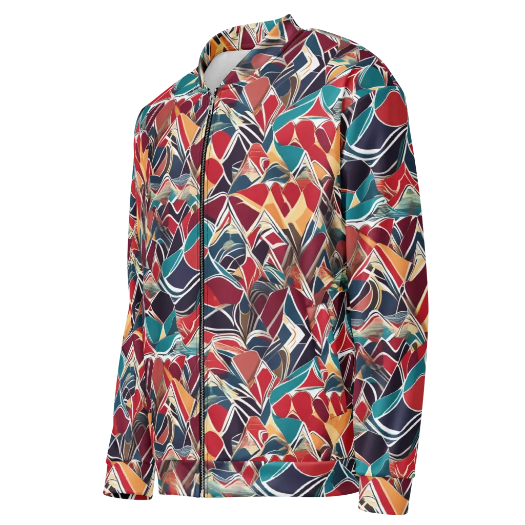 Chromatic Shardwork on Bomber Jacket — Left Front