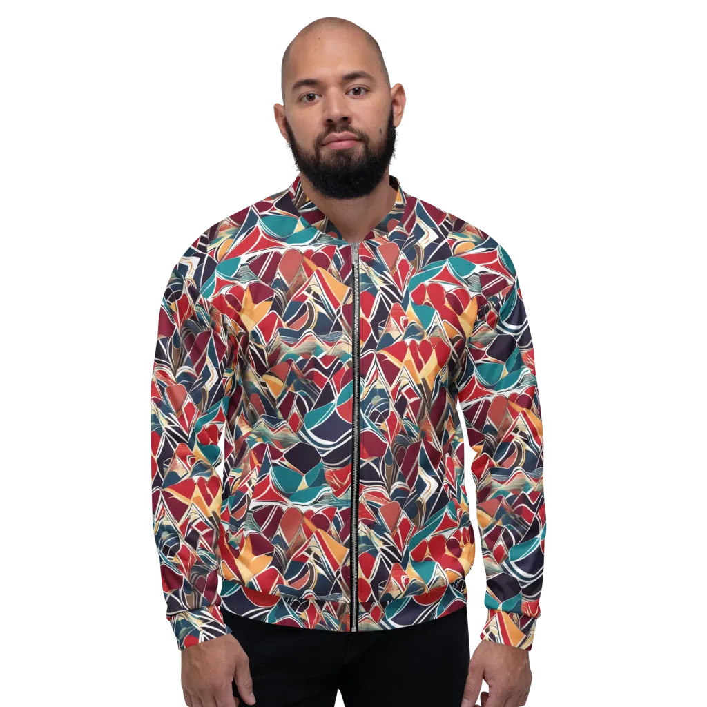 Chromatic Shardwork on Bomber Jacket — Front
