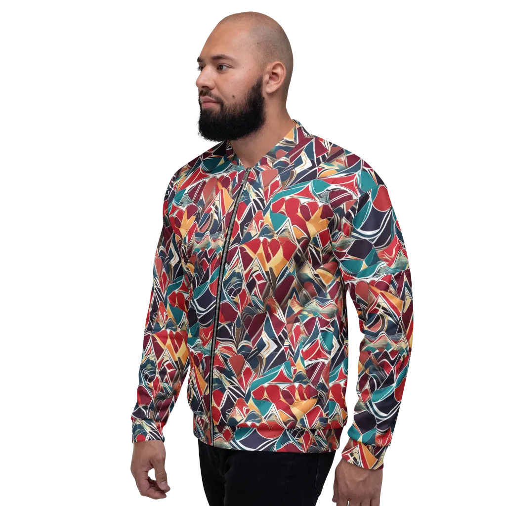Chromatic Shardwork on Bomber Jacket — Left