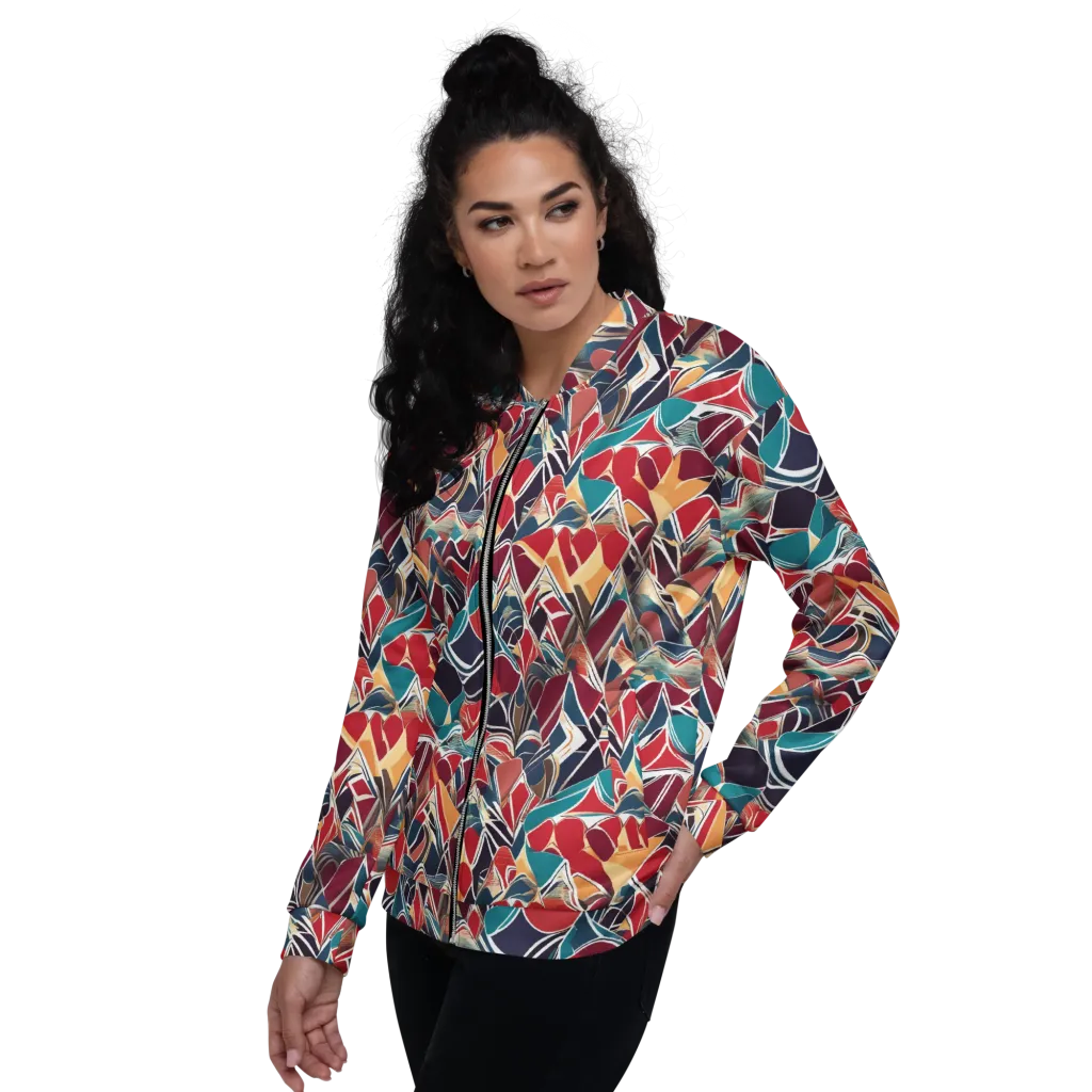 Chromatic Shardwork on Bomber Jacket — Left