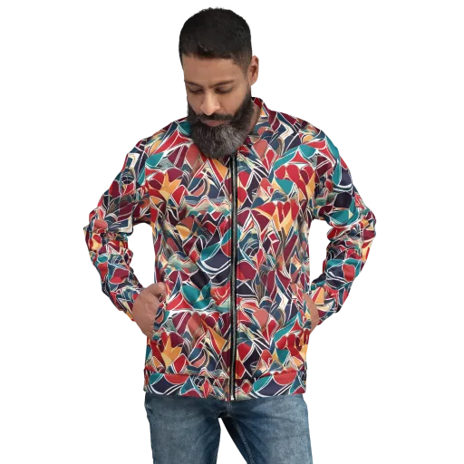 Chromatic Shardwork on a Bomber Jacket