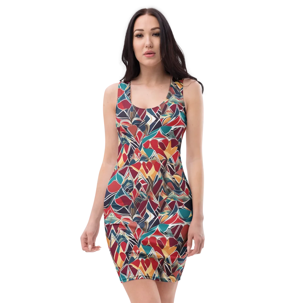 Chromatic Shardwork on Bodycon Dress — Front