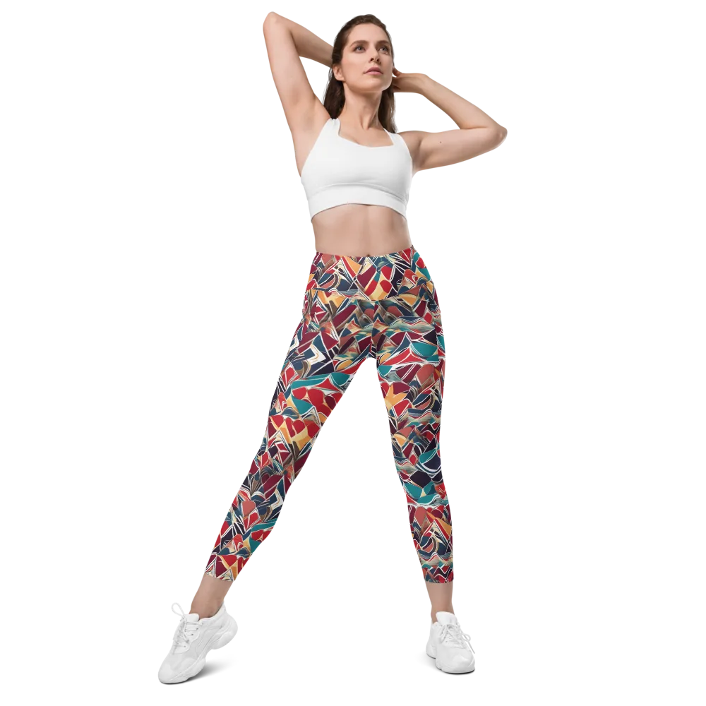 Chromatic Shardwork on Leggings with Pockets — Front