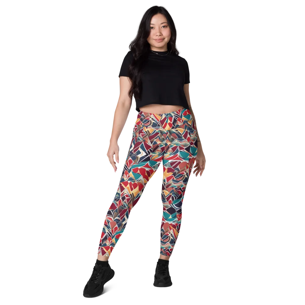 Chromatic Shardwork on Leggings with Pockets — Front