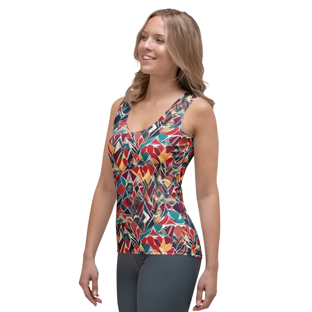 Chromatic Shardwork on Women's Tank Top — Left Front