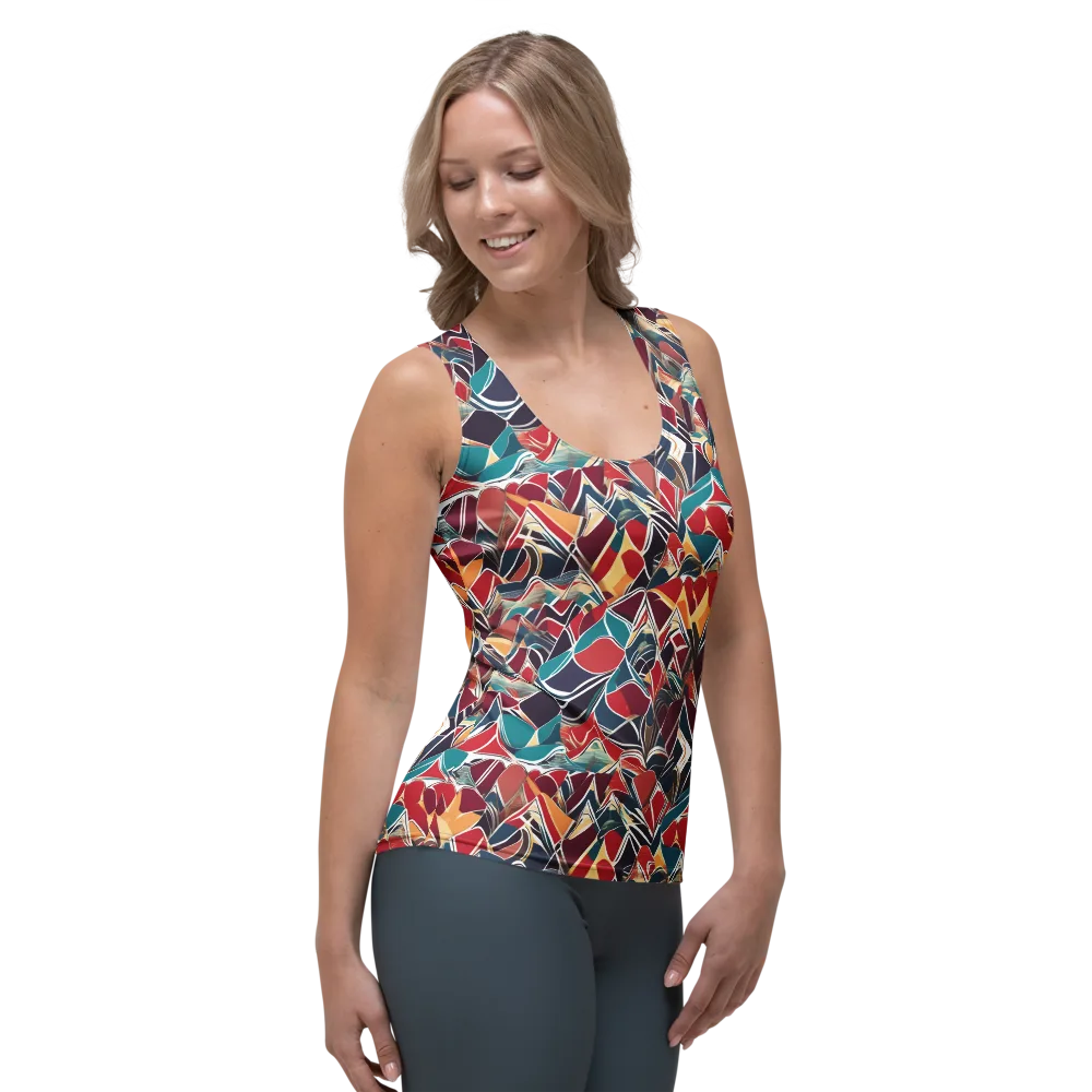 Chromatic Shardwork on Women's Tank Top — Right Front