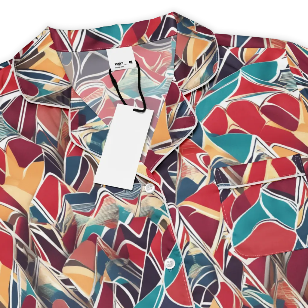 Chromatic Shardwork on Women's Short Sleeve Pajama Top — Product details