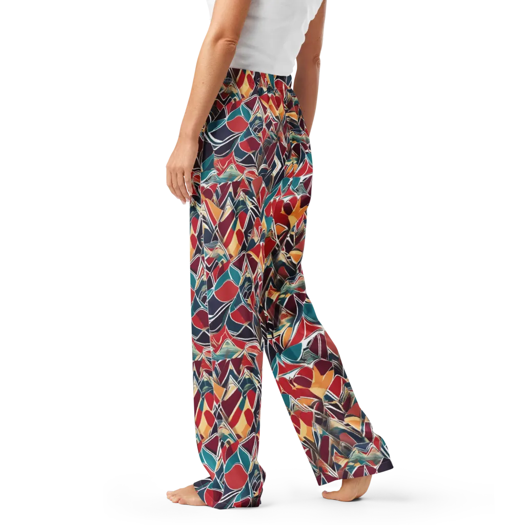 Chromatic Shardwork on Women's Pajama Pants — Left