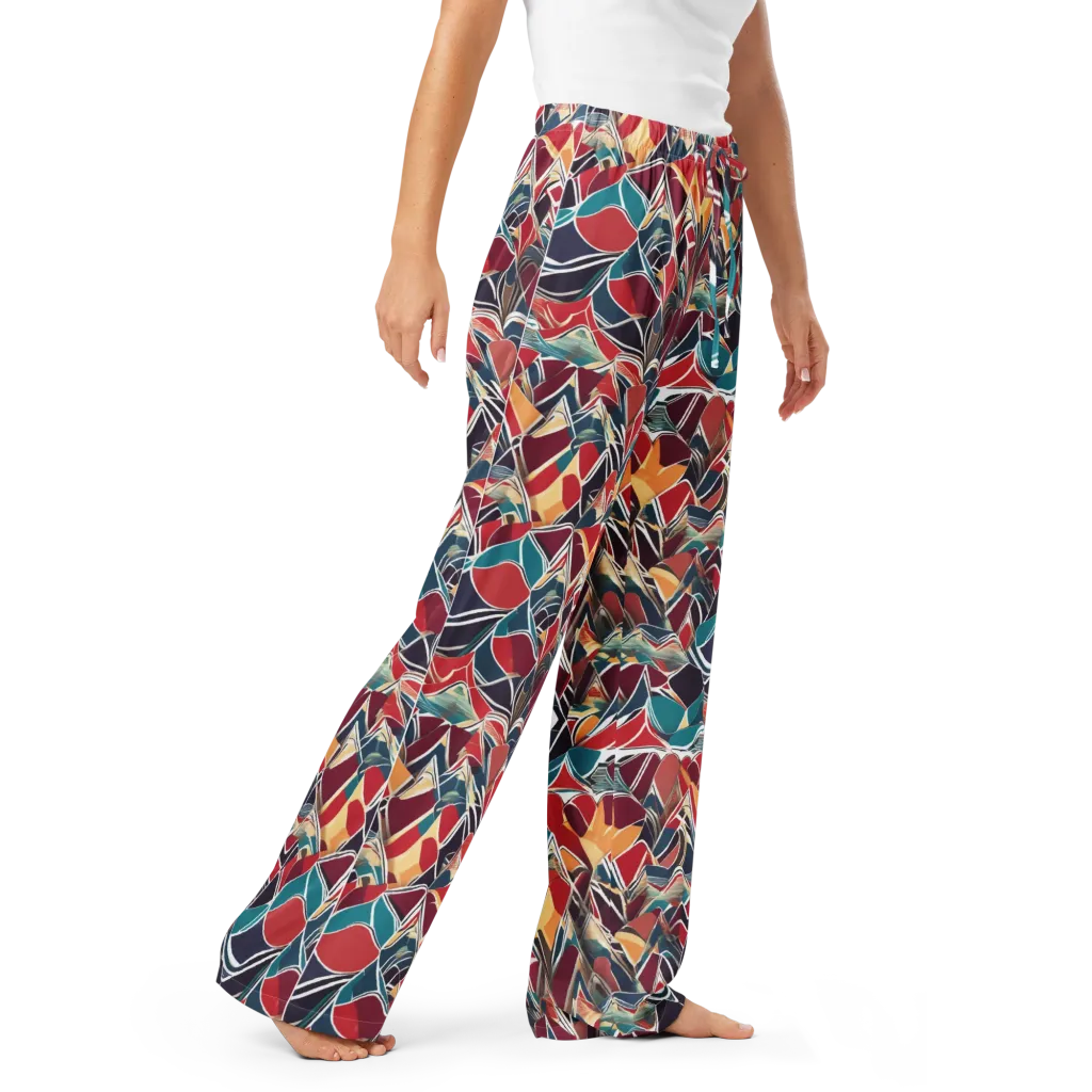 Chromatic Shardwork on Women's Pajama Pants — Right Front