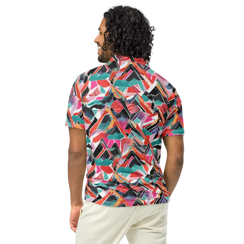 Chromatic Avalanche on Men's Slim Fit Polo Shirt — Back