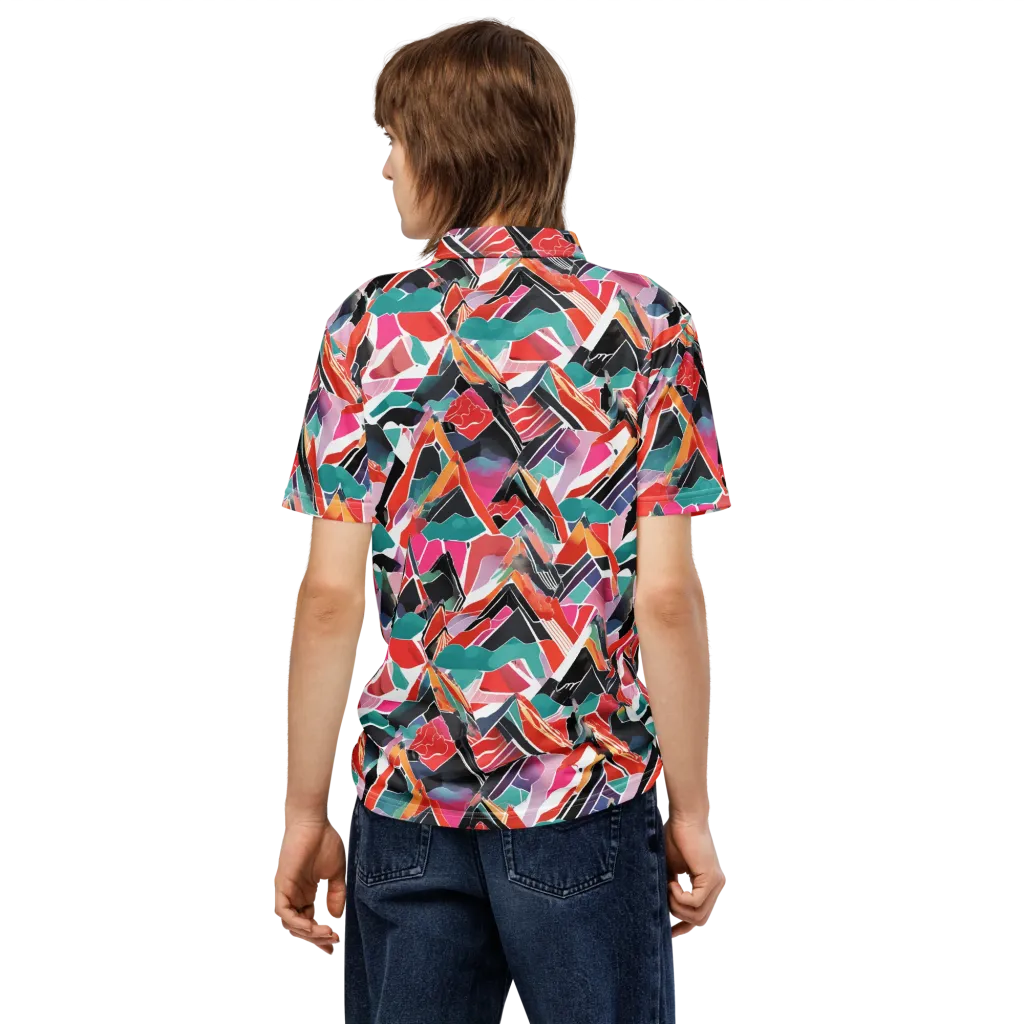 Chromatic Avalanche on Men's Slim Fit Polo Shirt — Back
