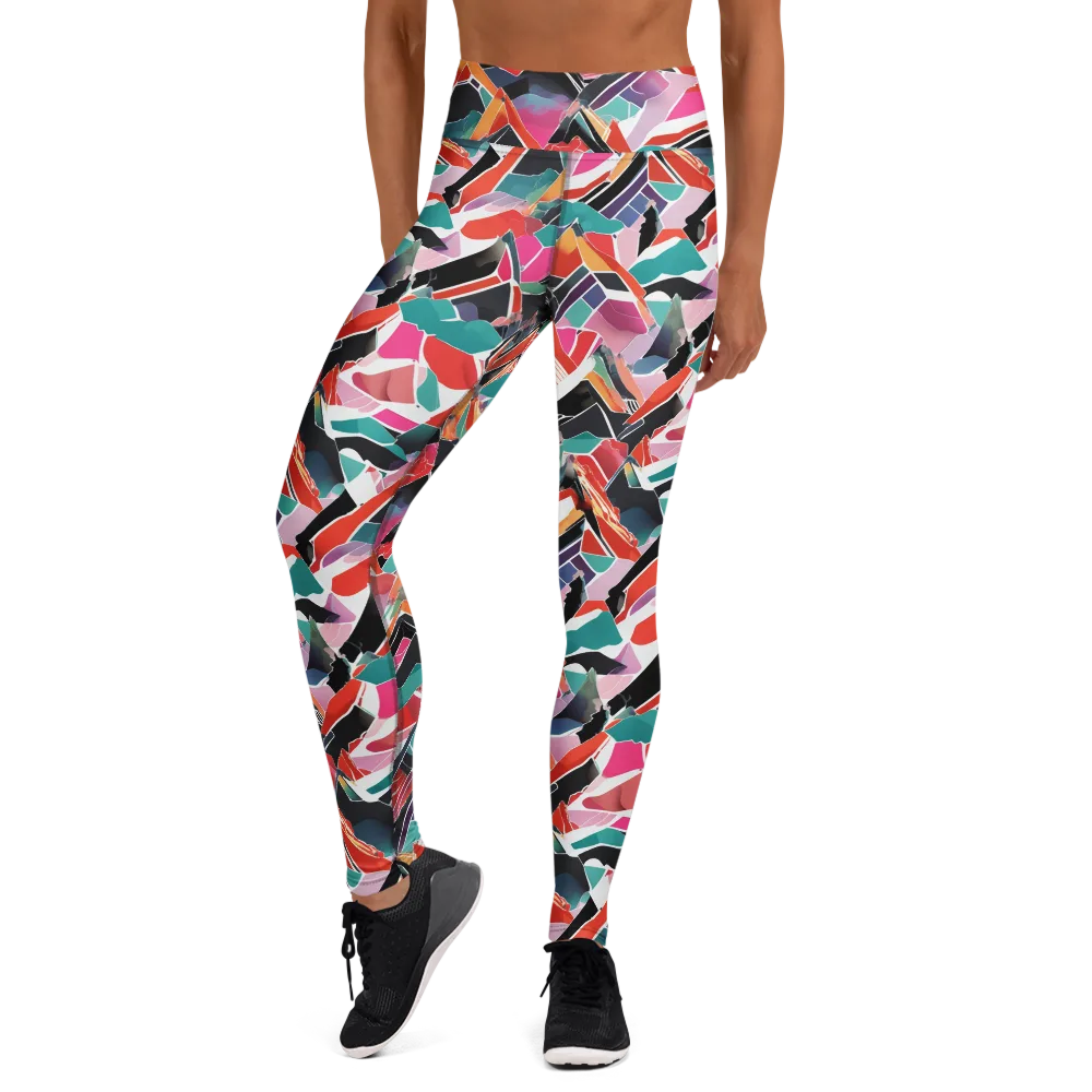 Chromatic Avalanche on Yoga Leggings — Front