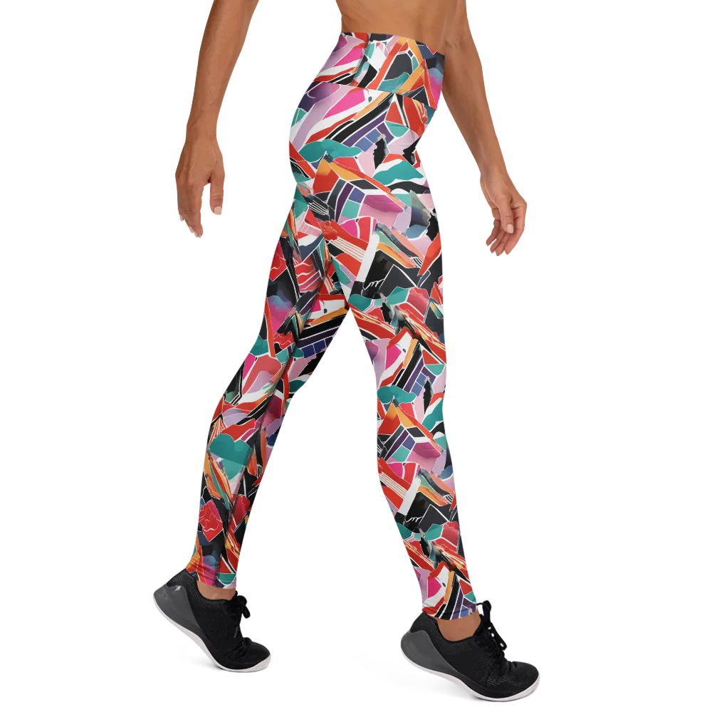 Chromatic Avalanche on Yoga Leggings — Right