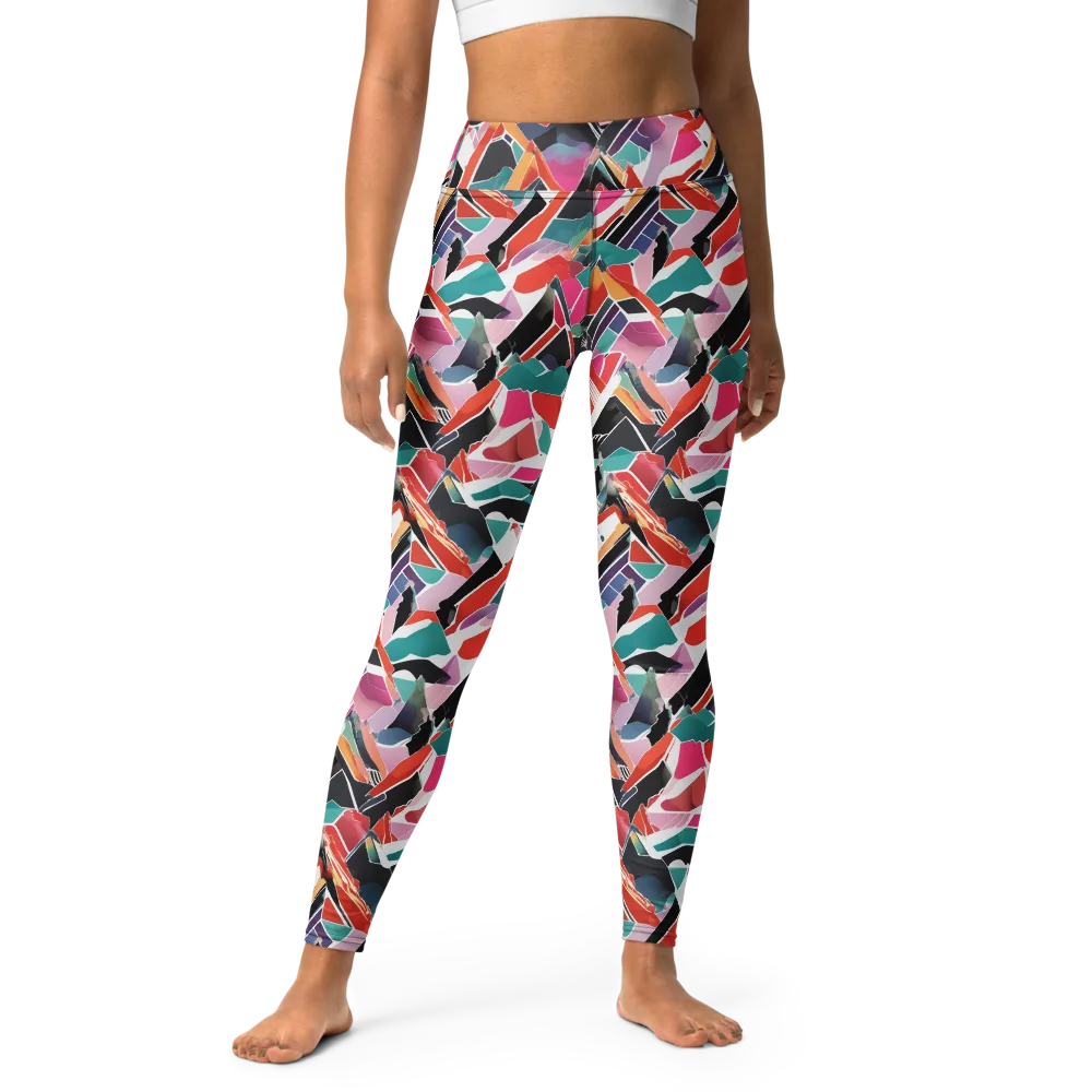 Chromatic Avalanche on Yoga Leggings — Front