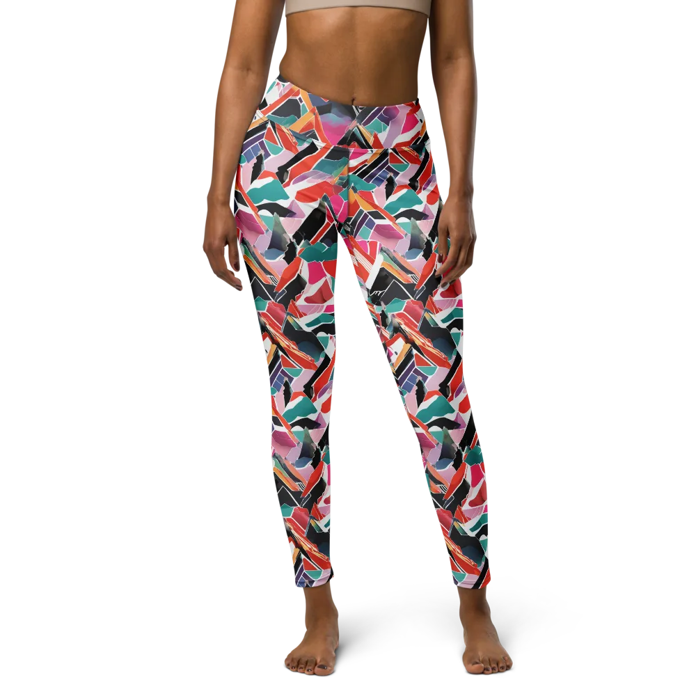 Chromatic Avalanche on Yoga Leggings — Front