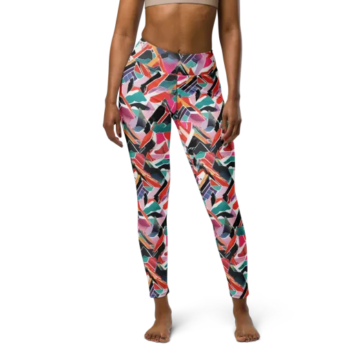 Chromatic Avalanche on a Yoga Leggings