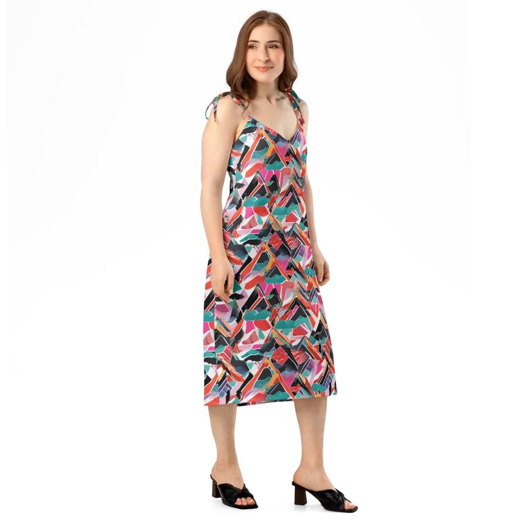 Chromatic Avalanche on Slip Dress — Right Front