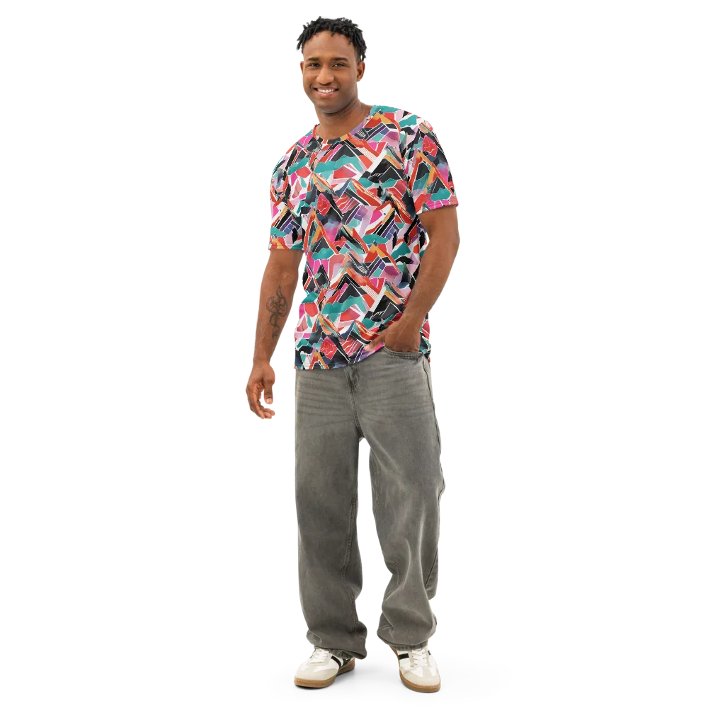 Chromatic Avalanche on Men's Cotton Crew Neck T-Shirt — Front