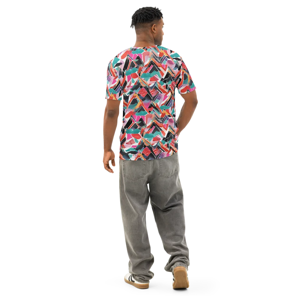 Chromatic Avalanche on Men's Cotton Crew Neck T-Shirt — Back