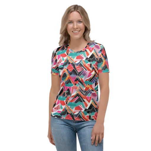 Chromatic Avalanche on a Women's Crew Neck T-Shirt