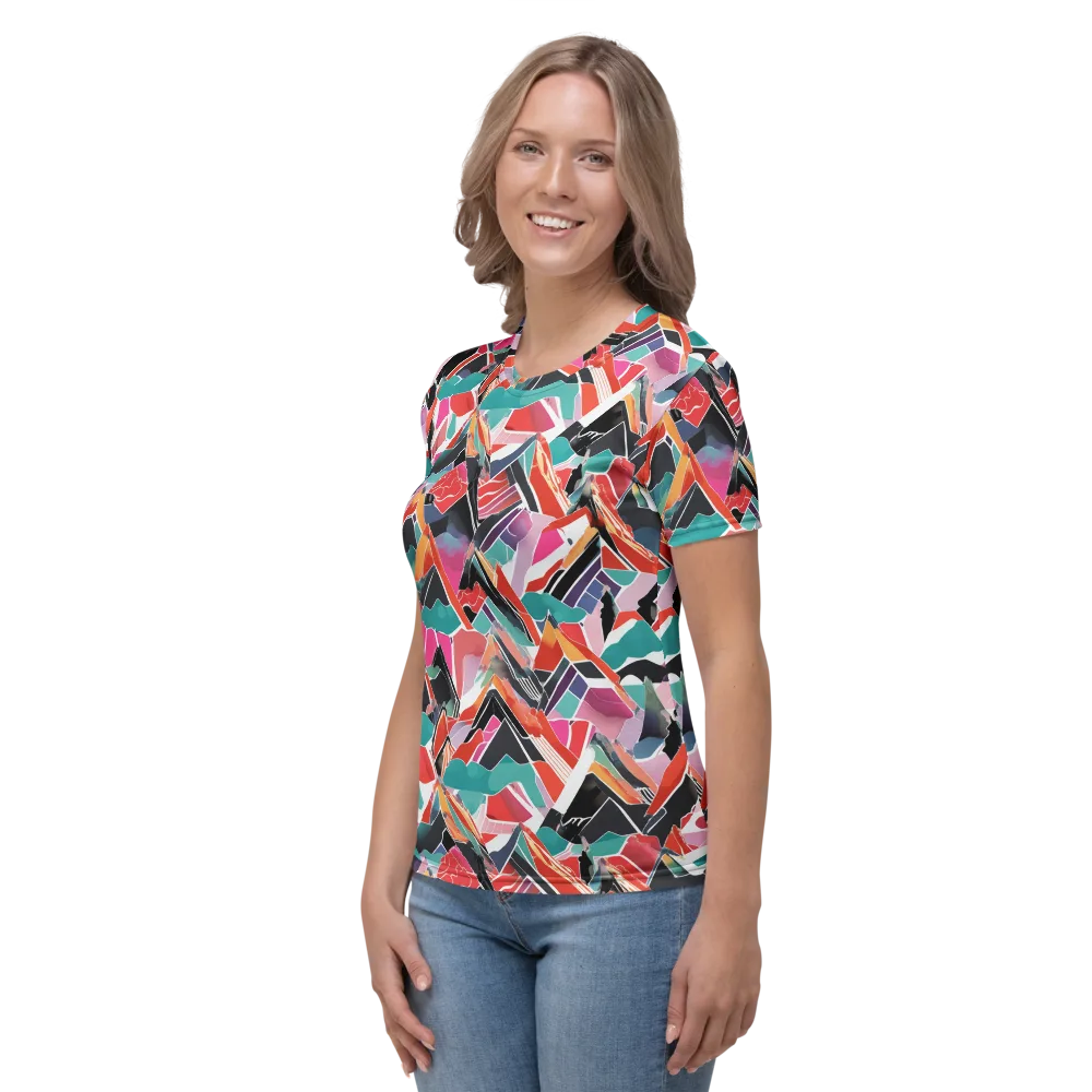 Chromatic Avalanche on Women's Crew Neck T-Shirt — Left