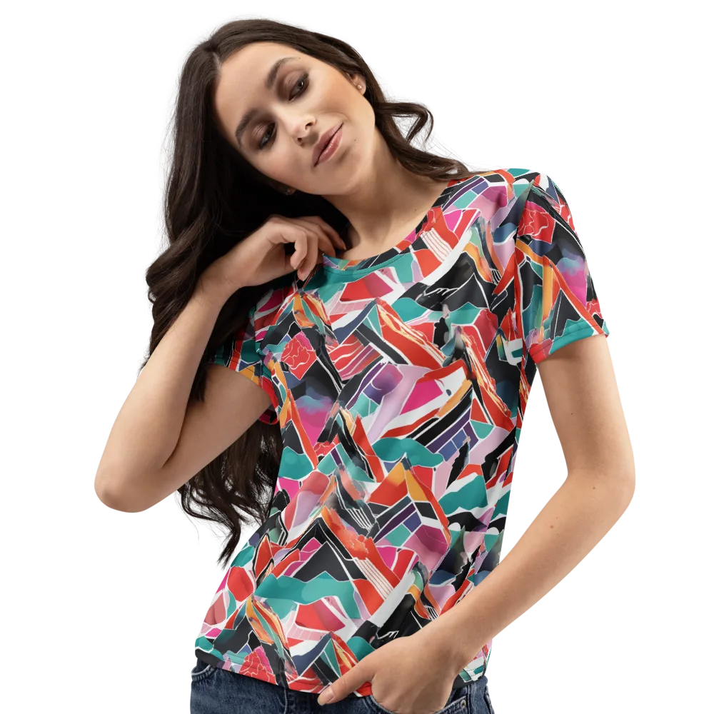 Chromatic Avalanche on Women's Crew Neck T-Shirt — Left Front