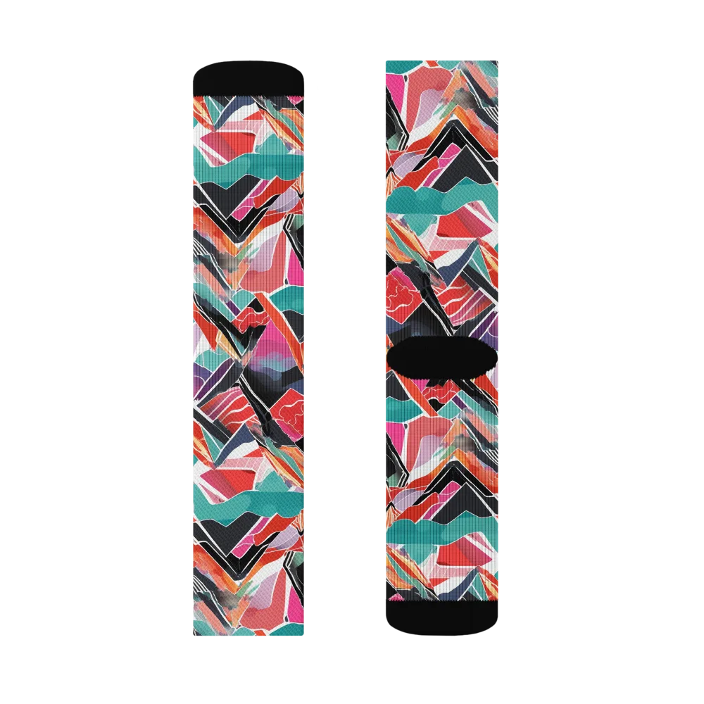 Chromatic Avalanche on Socks — Right Sock