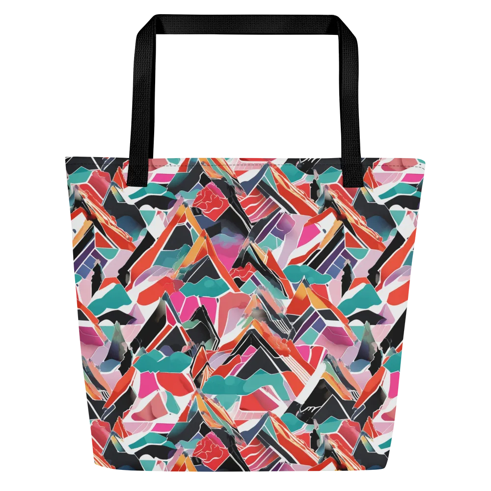 Chromatic Avalanche on Large Tote Bag W/ Pocket — Front