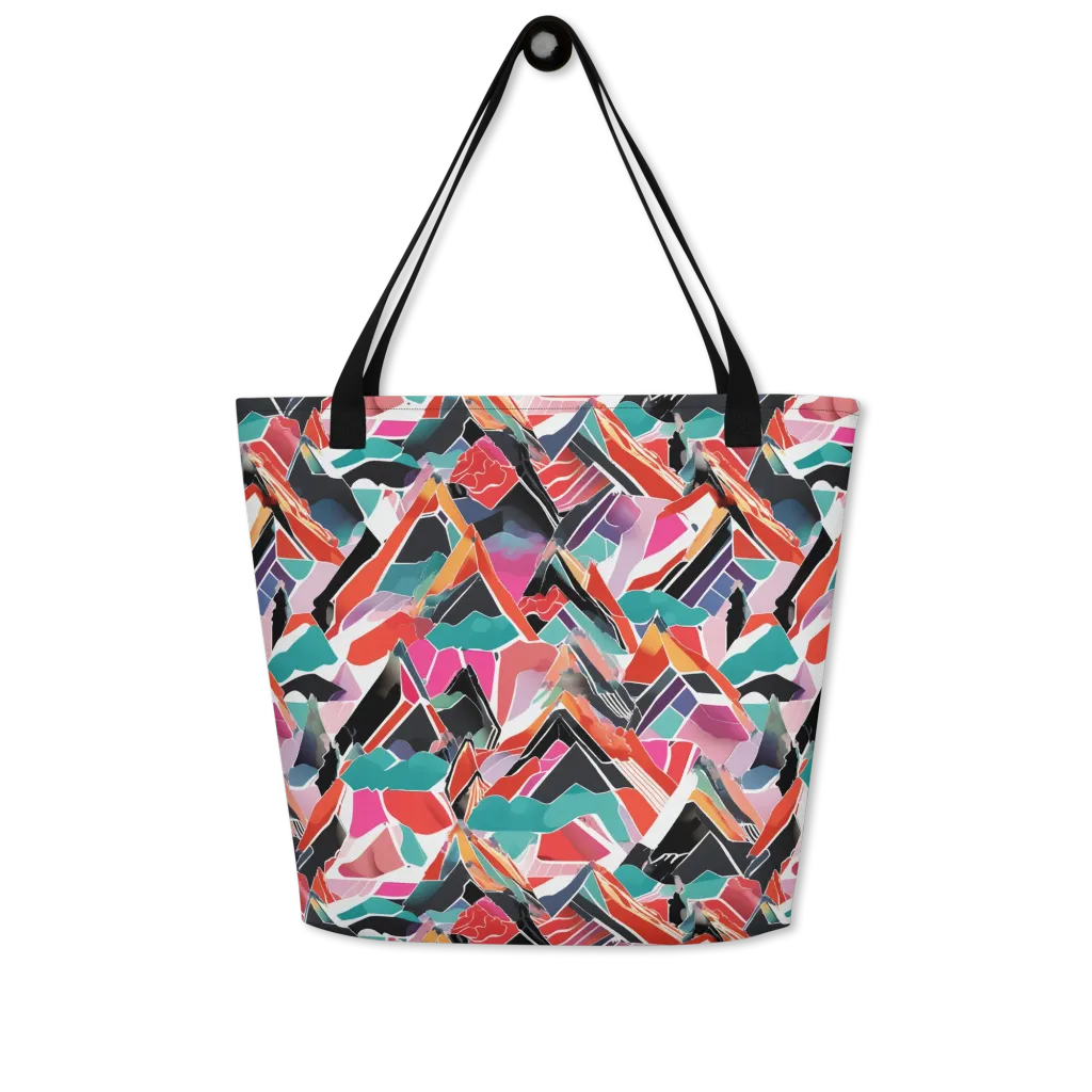 Chromatic Avalanche on Large Tote Bag W/ Pocket — Front