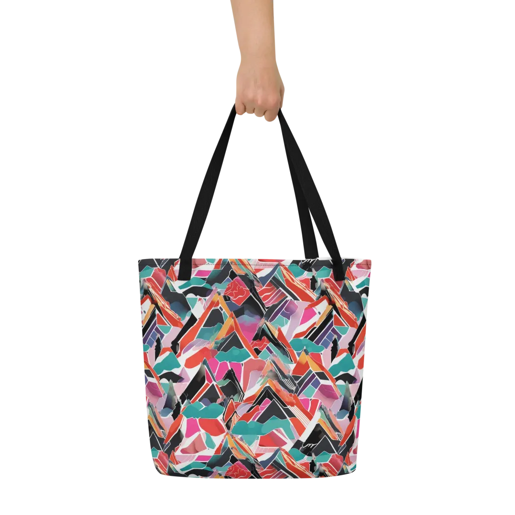Chromatic Avalanche on Large Tote Bag W/ Pocket — Front