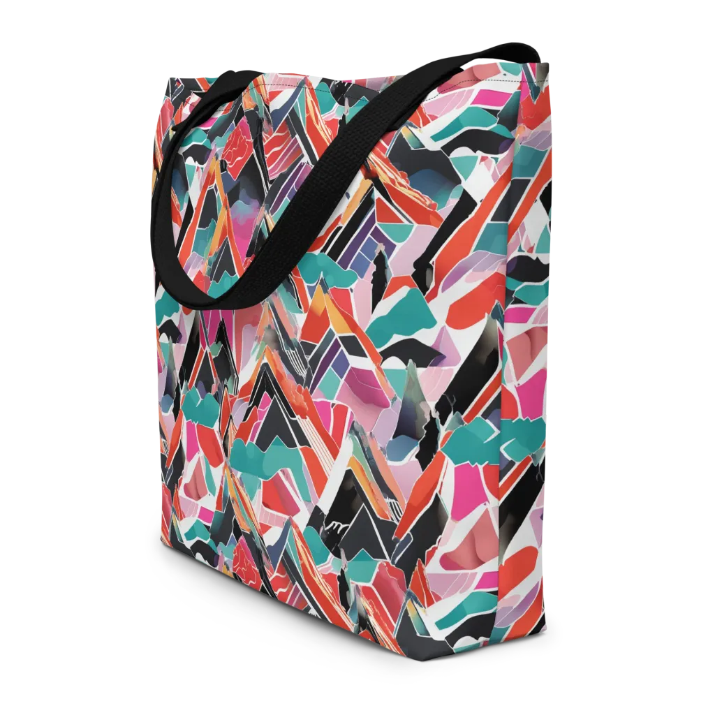 Chromatic Avalanche on Large Tote Bag W/ Pocket — Front