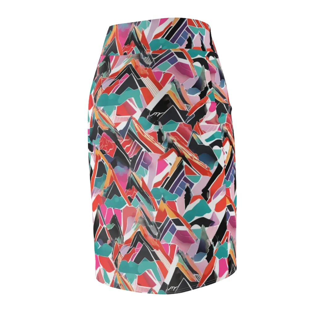 Chromatic Avalanche on Pencil Skirt — Back Side