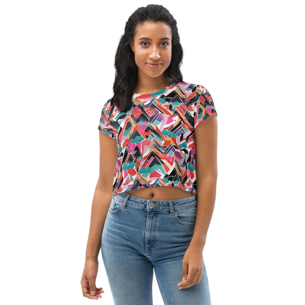 Chromatic Avalanche on Crop Tee — Front
