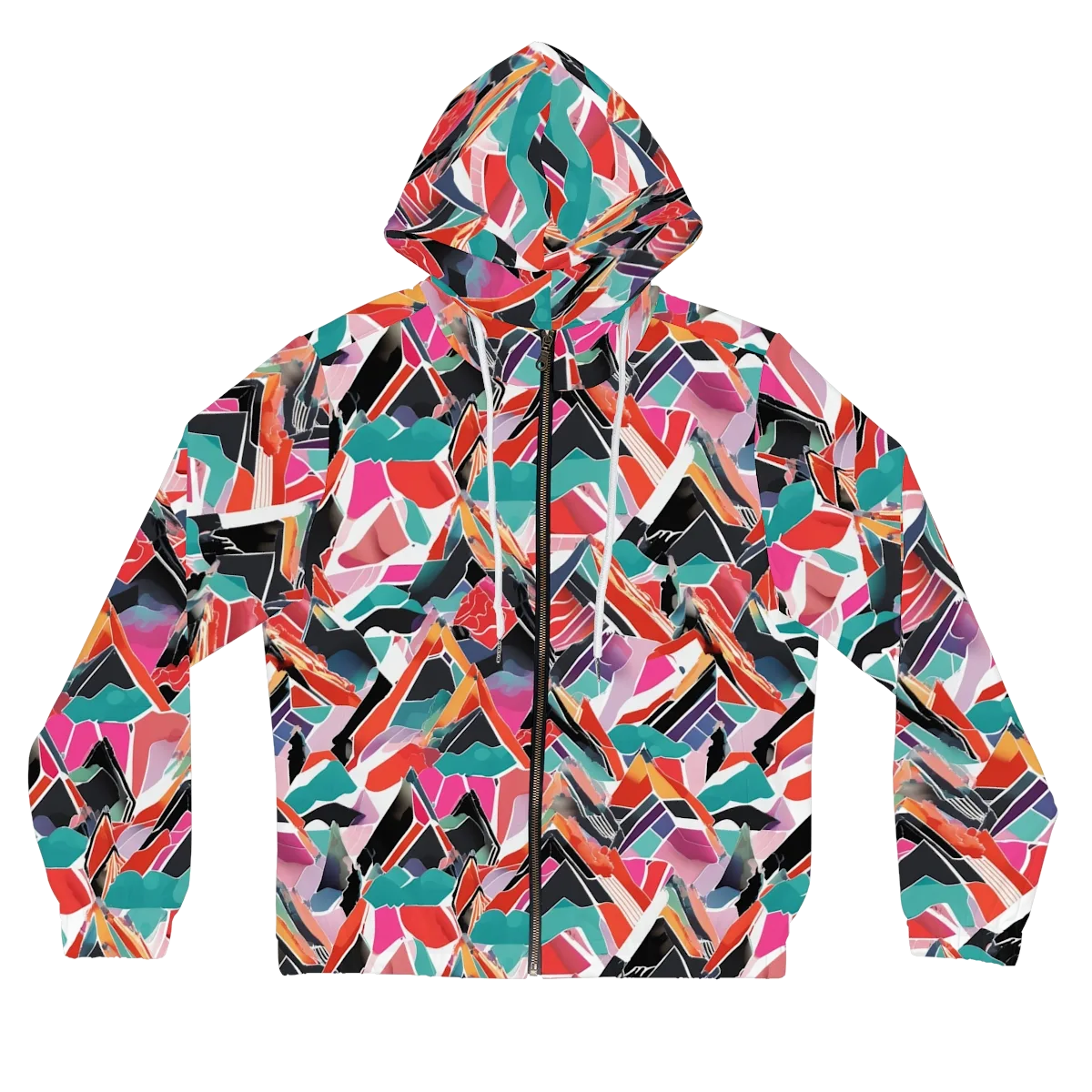 Chromatic Avalanche on Women's Full-Zip Hoodie — Front