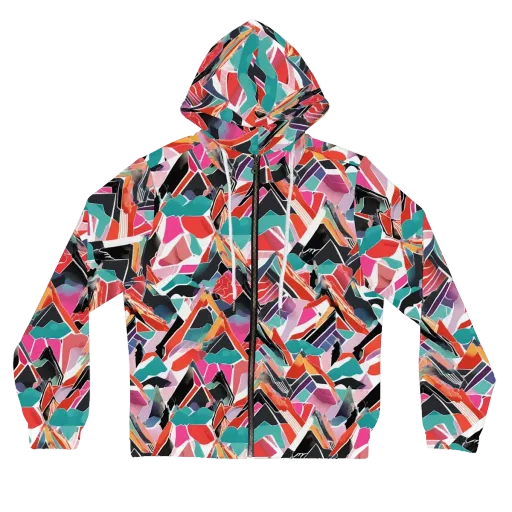 Chromatic Avalanche on a Women's Full-Zip Hoodie