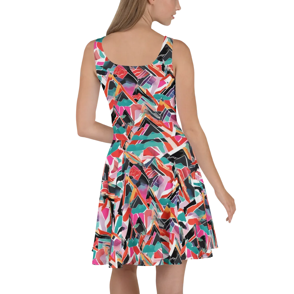 Chromatic Avalanche on Skater Dress — Back