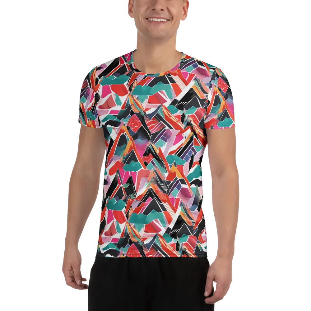 Chromatic Avalanche on Men's Athletic T-Shirt — Front