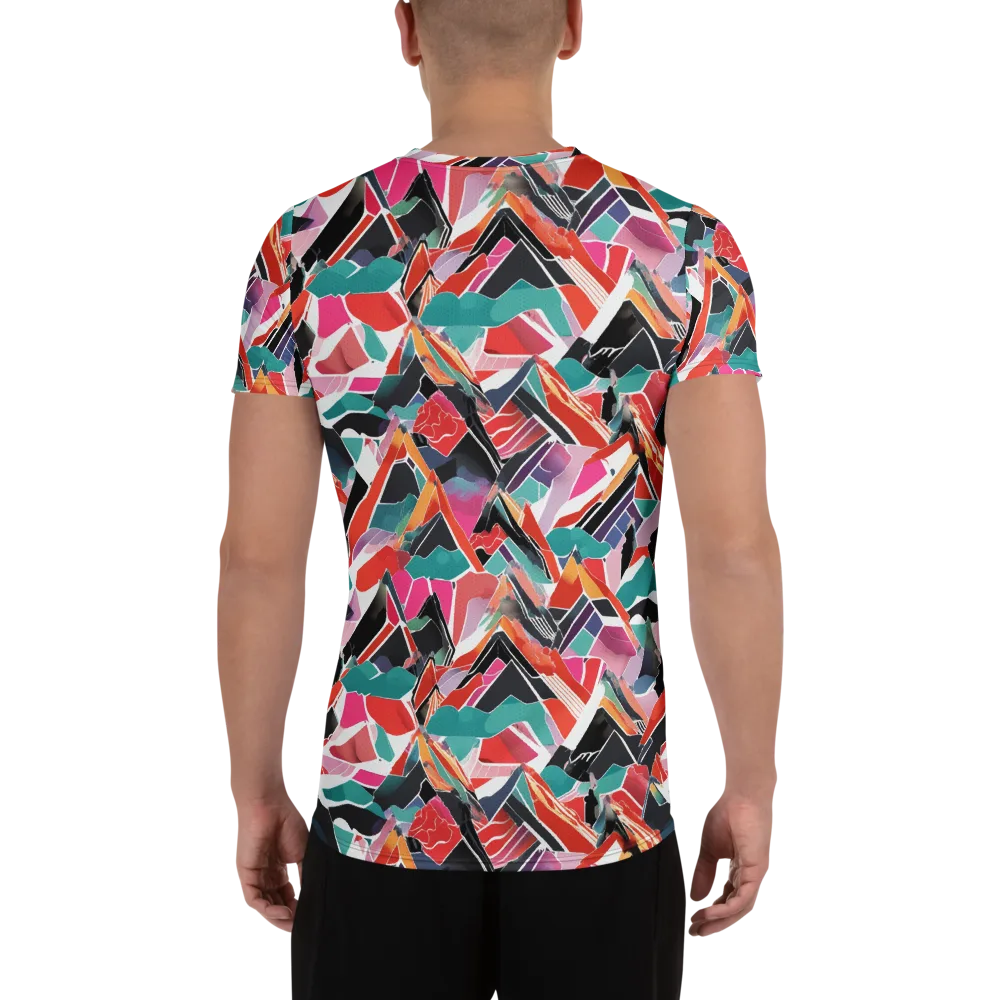 Chromatic Avalanche on Men's Athletic T-Shirt — Back