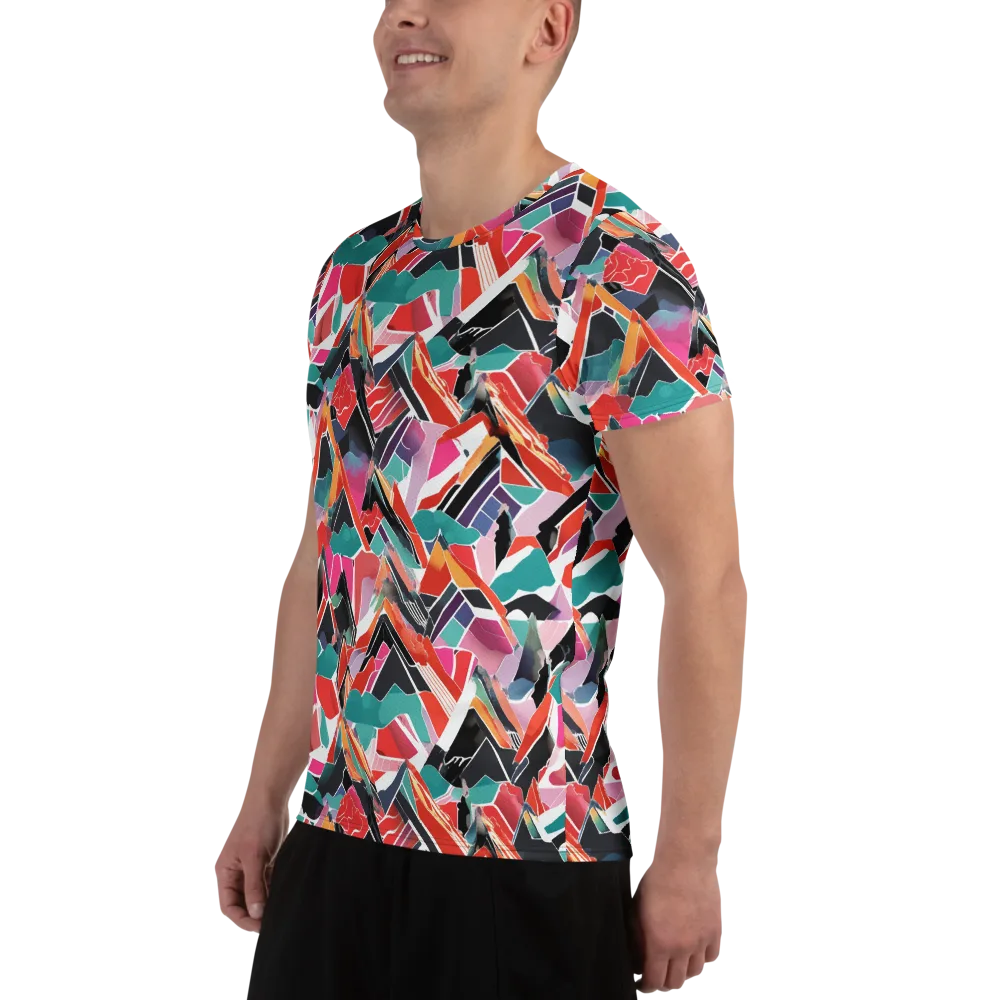 Chromatic Avalanche on Men's Athletic T-Shirt — Left